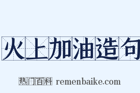 火上加油造句是什么意思的图片